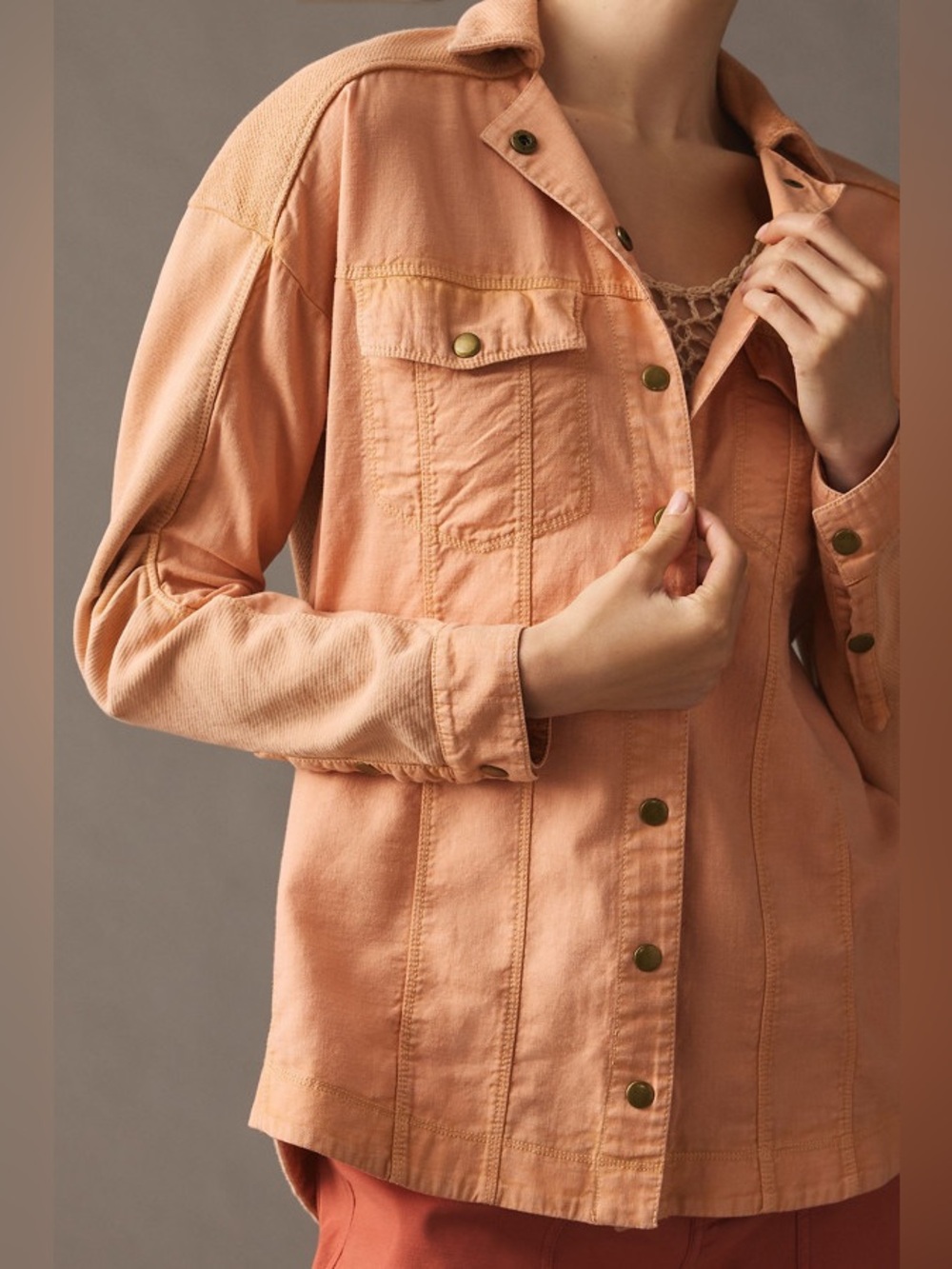 Pilcro Utility Snap Front Shirt Jacket from Anthropologie